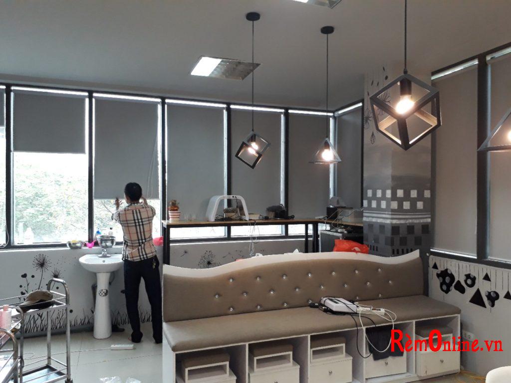 rèm cuốn đơn màu