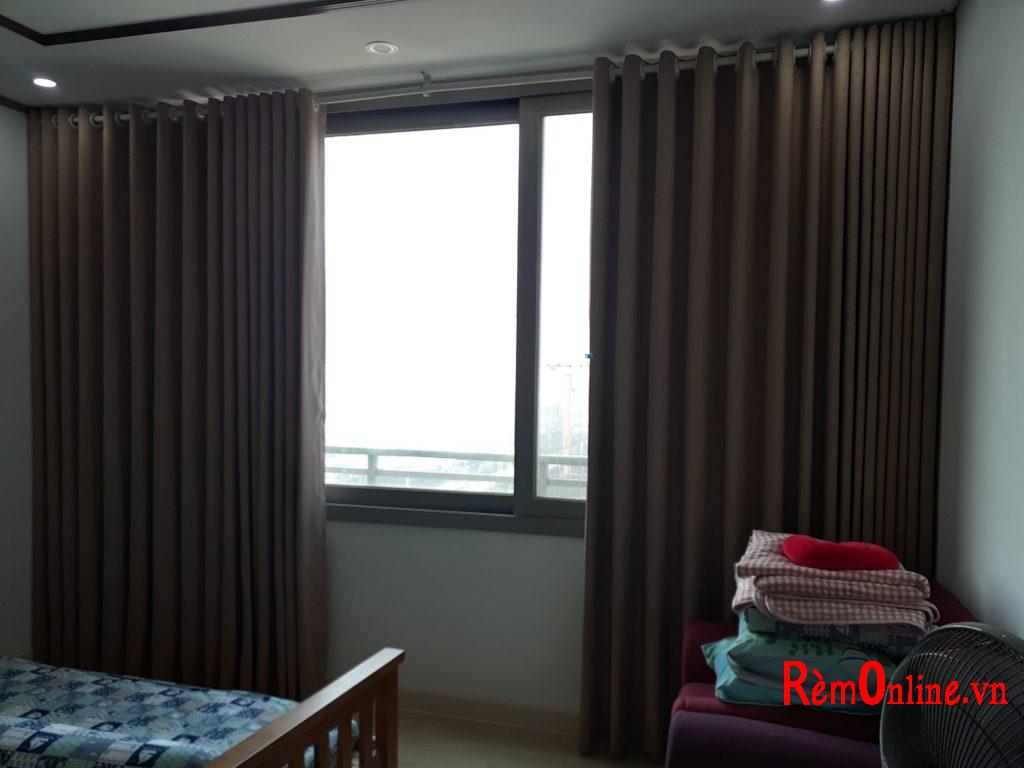 rèm vải gia đình mềm mại